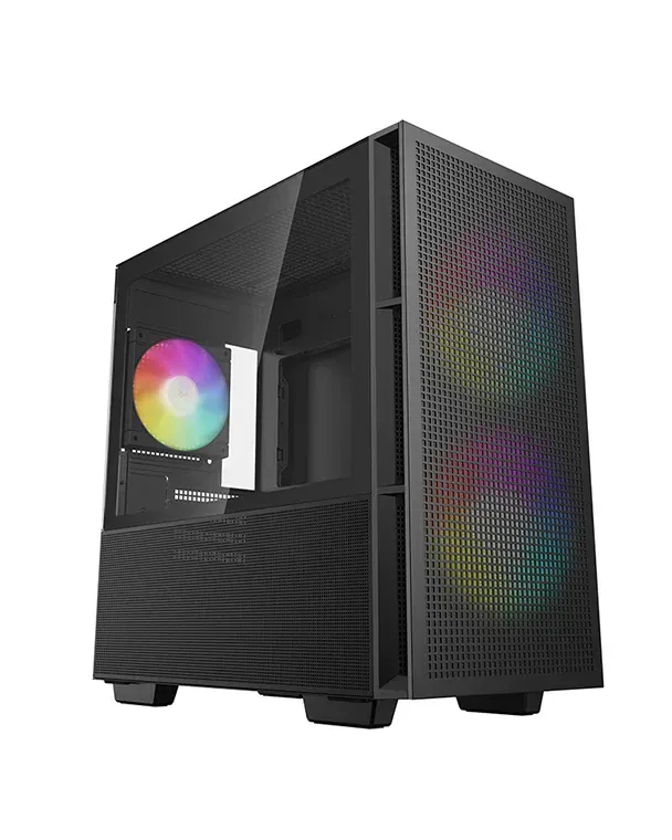 Case DeepCool CH360 Digital Negro | Pantalla de Monitoreo | High Airflow | 3 Ventiladores