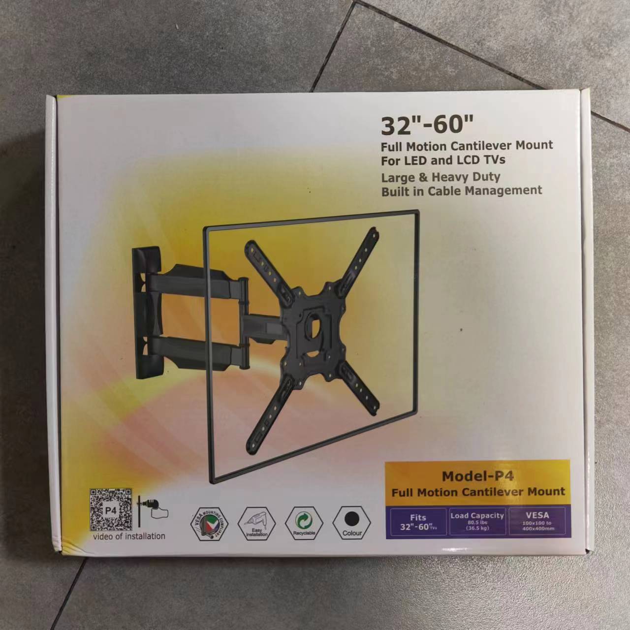 SOPORTE DE PARED PARA TV Y MONITOR P4 32" a 55" imagen 3