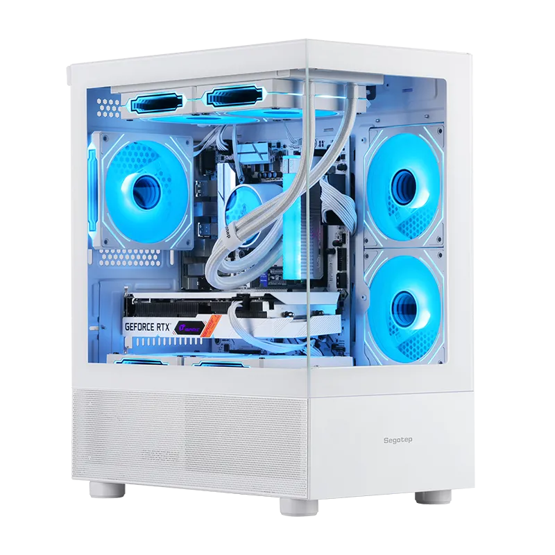 Case Segotep 240S Blanco | PECERA | Micro-ATX / ITX | 3 Ventiladores