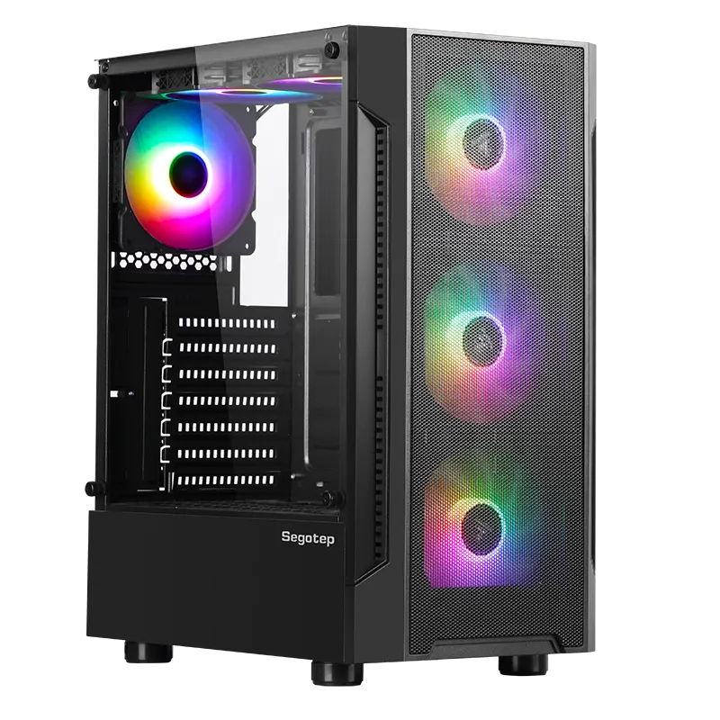 Case Segotep Flexi 3 Negro | ATX / M-ATX / ITX | 3 Ventiladores