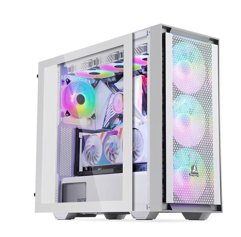 Case Segotep Gank 360 Blanco | E-ATX / ATX / M-ATX / ITX | 3 Ventiladores
