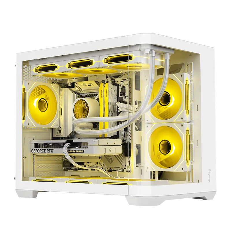 Case Segotep Lumi 3S Blanco | Vista Panorámica | Micro-ATX / ITX | 3 Ventiladores