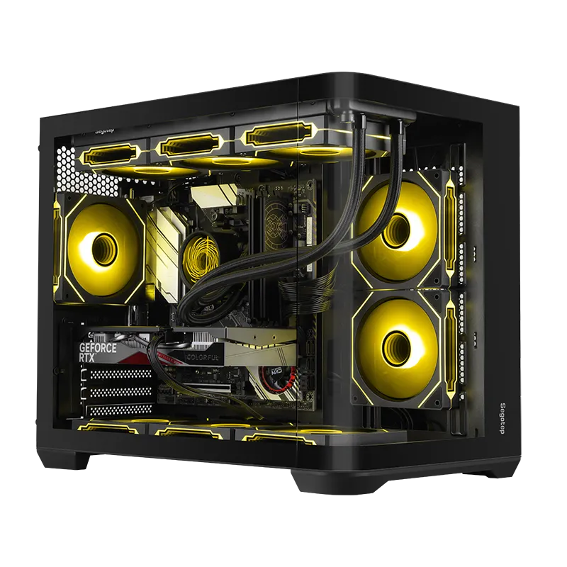 Case Segotep Lumi 3S Negro | Vista Panorámica | Micro-ATX / ITX | 3 Ventiladores