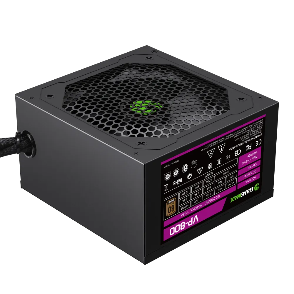 Fuente de Poder GameMax VP-800 800W | 80 Plus Bronze | Certificada