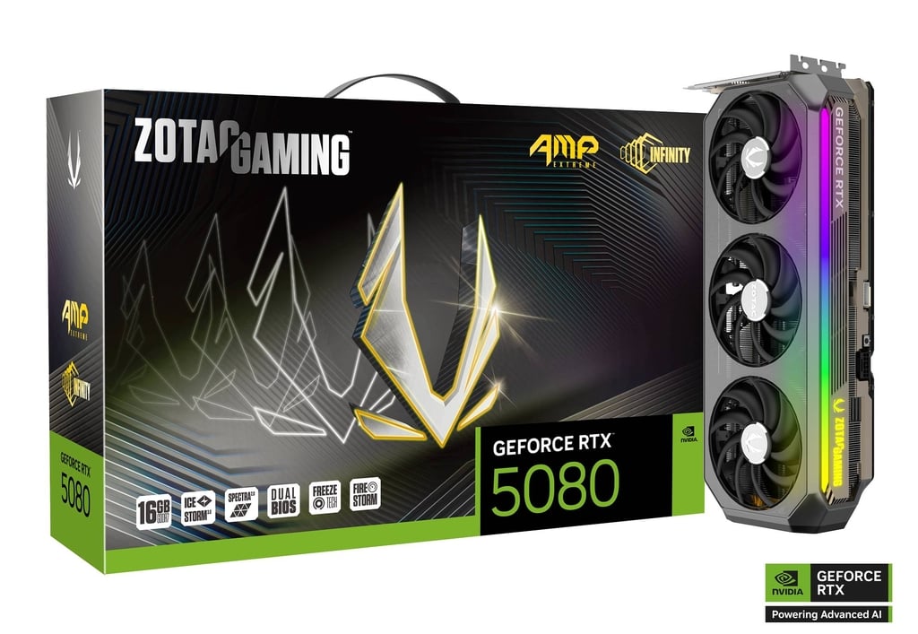 TARJETA DE VIDEO ZOTAC RTX 5080 AMP EXTREME INFINITY 16GB